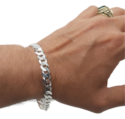 Pulsera Plata Fina Italiana 925 - Grumet Hombre