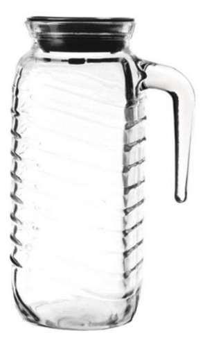 Jarra Vidrio Rigolleau Banding Heladera C/tapa X 1 Unidad Transparente