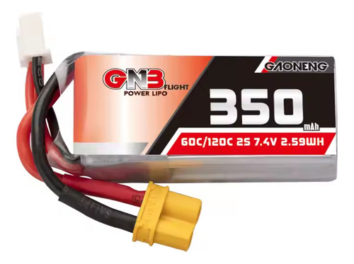 Bateria Lipo 350mah - 2s - 7.4v - 60/120c