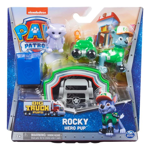 Figura Paw Patrol Rocky Hero Up, Big Truck Pups