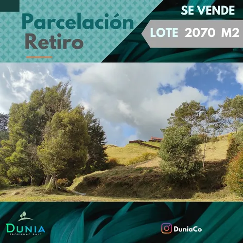 Lote 2070 M2 En Parcelacion En El Retiro - En Via Don Diego A La Ceja