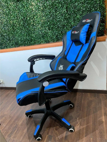 Imagen 3 de 9 de Silla Gamer Escritorio Ergonómica Reclinable Roja Azul Rosa