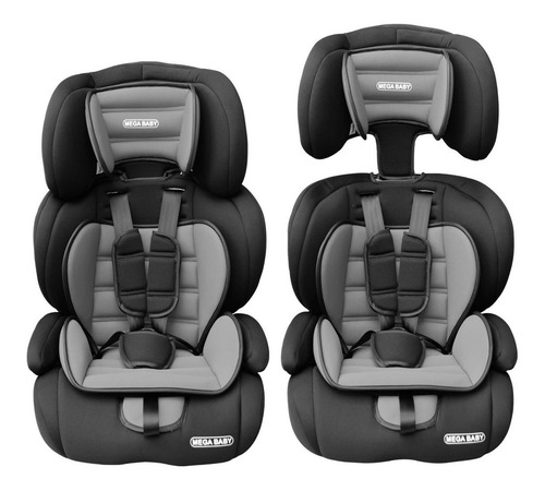 Butaca Booster Elevador Mega Baby Silverstone - Gris de 9-6 Kg