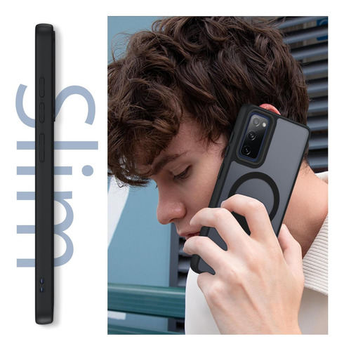 Duedue Para Samsung Galaxy S20 Fe Funda Magnética Con Parte 298-negro.