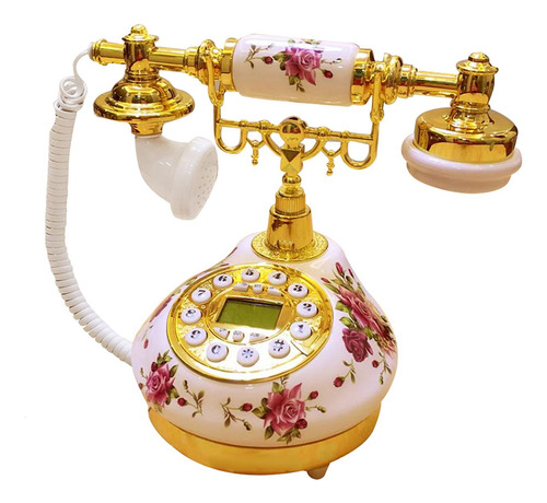Teléfono De Cerámica Retro, Teléfono Fijo Vintage Con