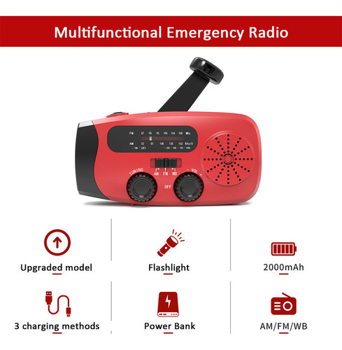 O Rádio Portátil Am Fm A Pilha E Energia Usb Recárregavel-