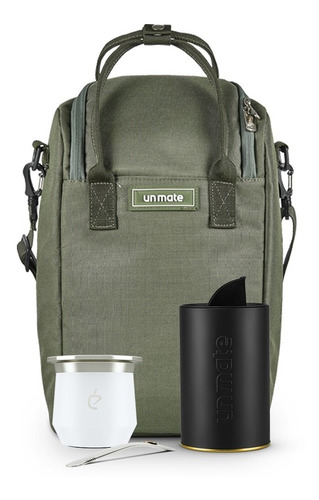 Imagen 1 de 10 de Pack Matero Un Mate - Bolso Militar