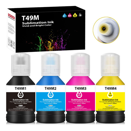 Tinta Sublimación T49m 4 X 140 Ml Para Surecolor F170 F570 Color De La Tinta