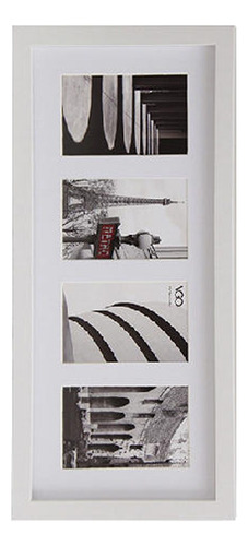 Porta Retrato Tipo Box Múltiple Para 4 Fotos 10x15 Blanco Múltiple
