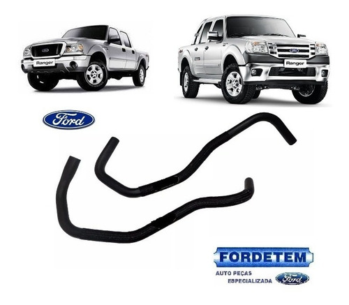  Kit 2 Mangueira Radiador Ar Quente Ford Ranger 3.0 05 Á 12