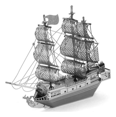 Rompecabezas Metálico 3d Barco Pirata Perla Negra. Modelismo