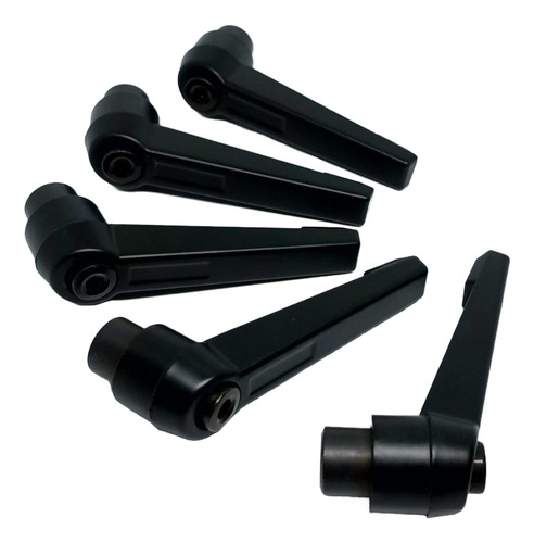 Manija Palanca Sujeción Ajustable M8x63mm 5 Piezas Negro