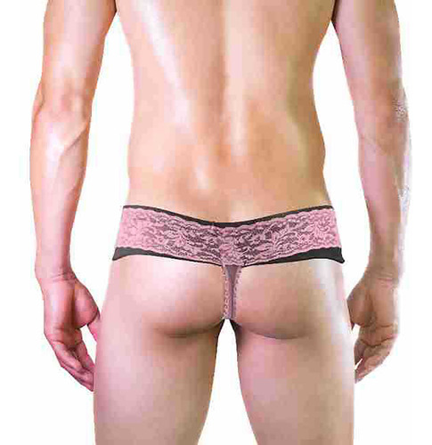 B Ropa Interior De Cintura Baja Para Hombre, Encaje De Seda