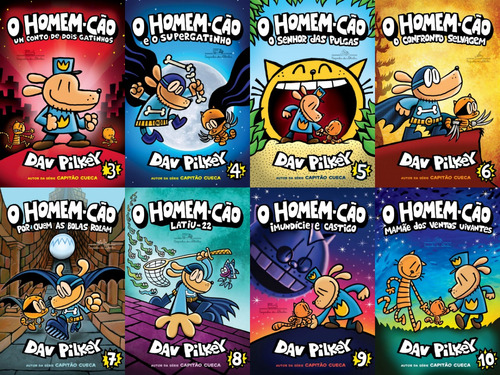 O Homem-cão Do Livro 3 Ao 10, De Dav Pilkey. Editora Companhia Das Letrinhas, Capa Mole Em Português, 2022