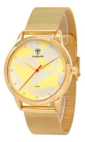 Relógio Feminino Tuguir Tg150 Tg30113 Casual Dourado