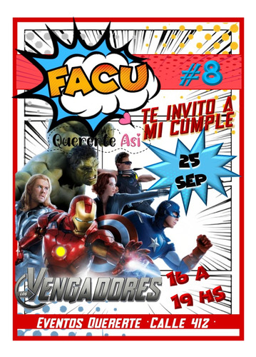 Kit Imprimible Personalizado - The Avengers / Los Vengadores