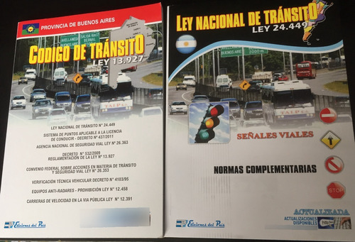 Codigo Transito Prov Buenos Aires Y Ley Nacional Del Pais