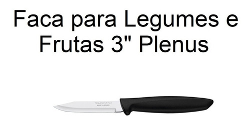 Imagem 4 de 7 de Jogo De Facas 6 Peças C/cepo Plenus Preto Tramontina