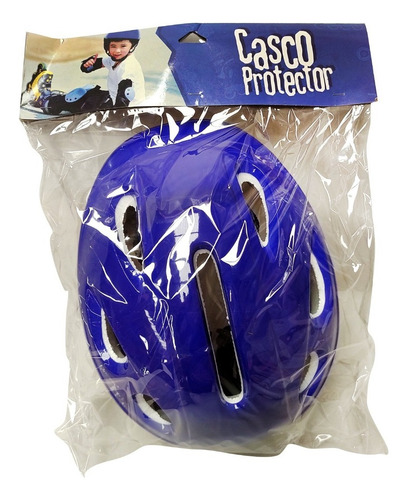 Casco Protector Para Bici, Rollers, Skate Etc - 10413 Color Azul Talle M