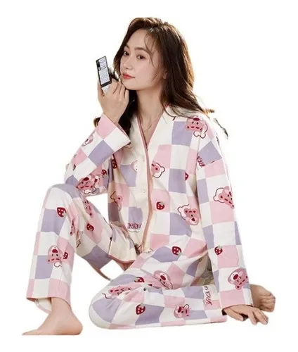 Pijamas mujer algodon manga larga new arrivals
