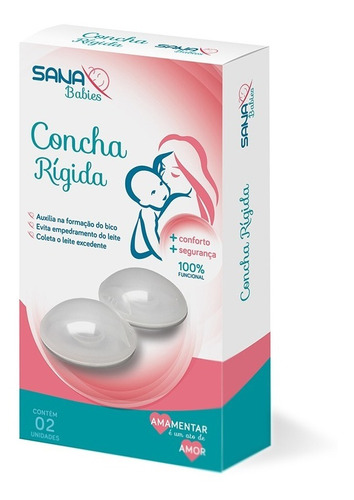 2 Conchas Rígidas Pré Parto Para Amamentação Sana Babies ®