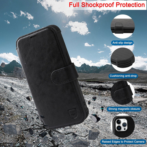 Práctico Vanavagy Funda Tipo Cartera Protector Billetera