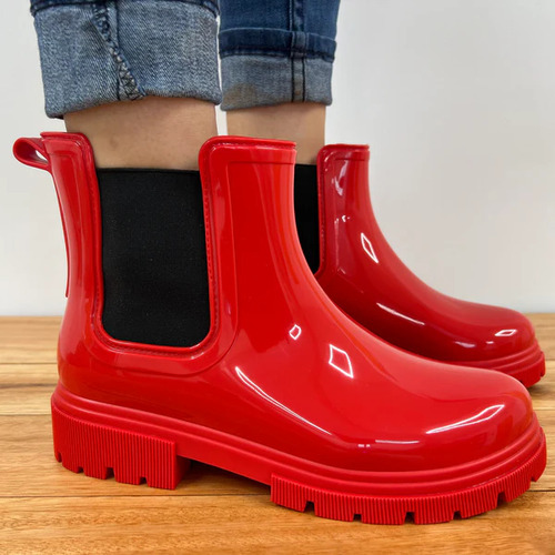 Botas De Lluvia Mujer Hot Sale Impermeable De Goma Elastico