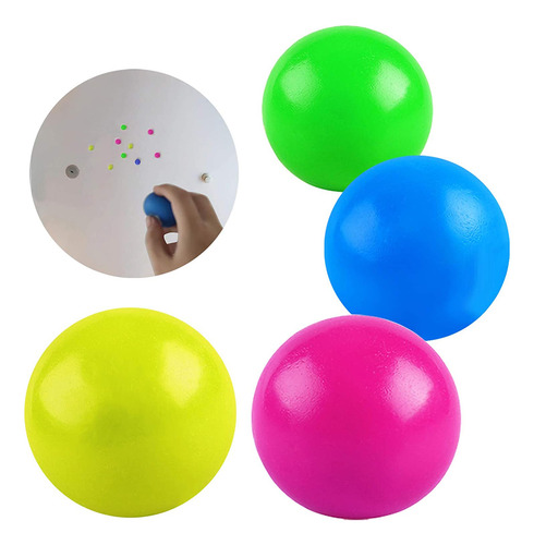 Bolas De Pared Adhesivas Fluorescentes Para Techo, 4 Unidade