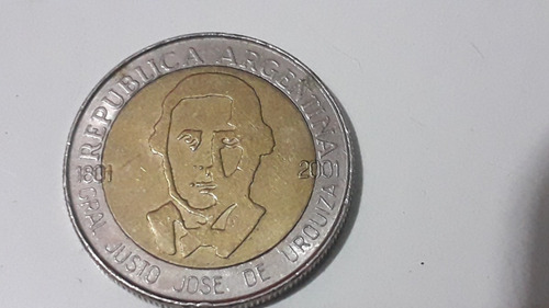 Argentina 1 Peso 2001 Gral. Justo José De Urquiza. Cat. 058 (Usado)