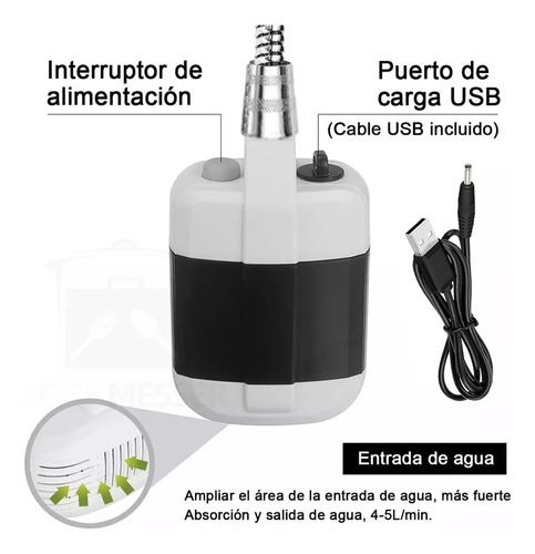 Pack X2 Ducha Portátil Para Camping Recargable Al Aire Libre
