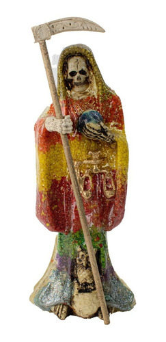 Imagen Santa Muerte Cristalina De 30cm X 12cm