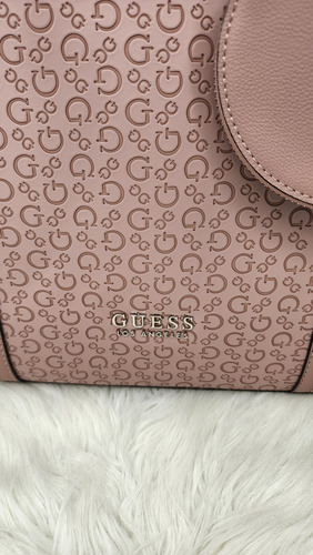 Bolsa Guess Se846008 Nueva 100 % Original Con Etiqueta Taupe Estampado Níquel Taupe