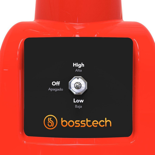 Licuadora 750w Plástico 2l Tradicional 2vel Bosstech B2 Roja