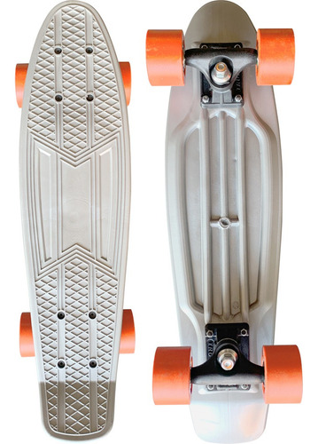Skate Mini Cruiser Moon Time Prateado 22 Pol