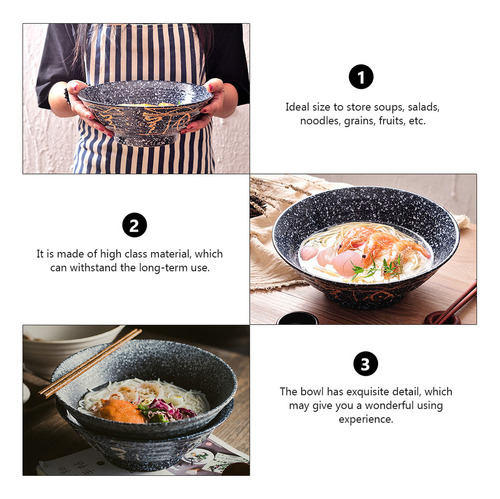 Tazón De Ramen De 10 Pulgadas Estilo Japonés