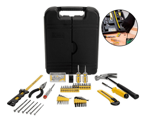 Imagem 4 de 5 de Jogo Kit Caixa Ferramentas 175 Pçs Estojo Plastico Maleta