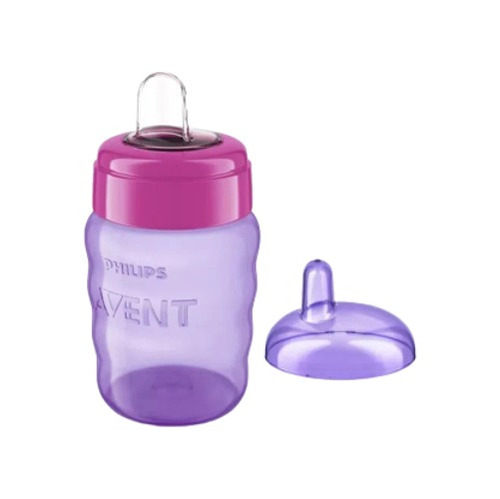 Imagen 1 de 1 de Vaso para bebés antiderrame Philips Avent Easy Sip SCF553 color rosa/violeta 1 unidad de 260mL