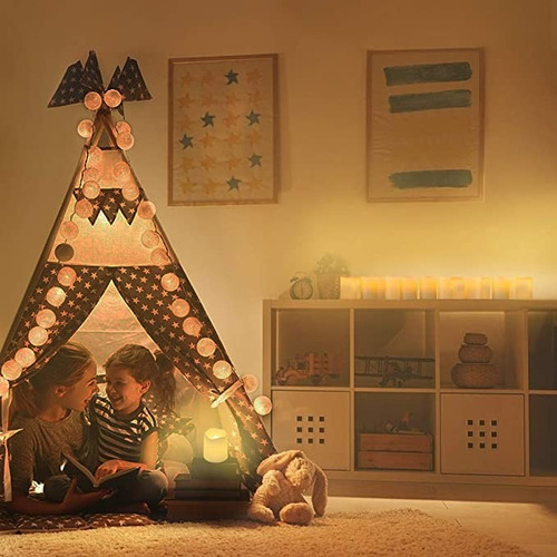 Velas Eléctricas Impermeables Decoración Luz Led Cálida 24pz