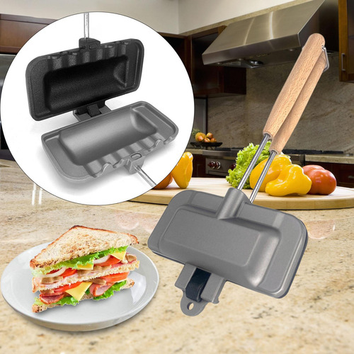 Placa Multifunción Para Sándwich Con Asa Para Cafetería,