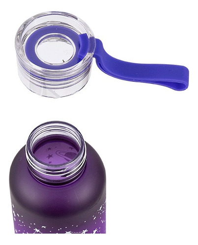 Garrafa De Água Plástica Estampada De 500ml Degradê - Brw Cor Roxo