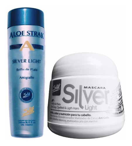 Shampoo Y Mascara Silver Light Brillo De Plata Slik