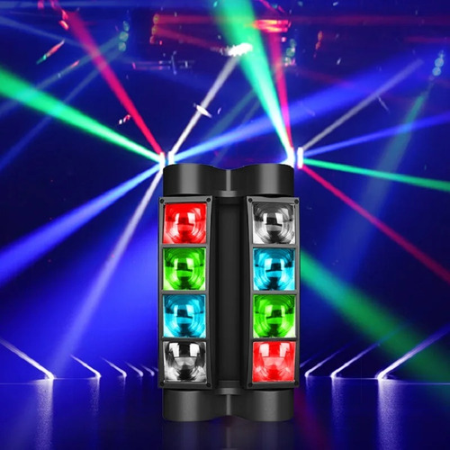 8 Leds Mini Cabezas Moviles Dj Luces De Escenario Dmx512
