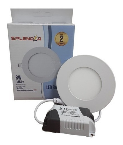 Panel Led Empotrar 3w 3 PuLG Luz Blanca 100-285v Splendor