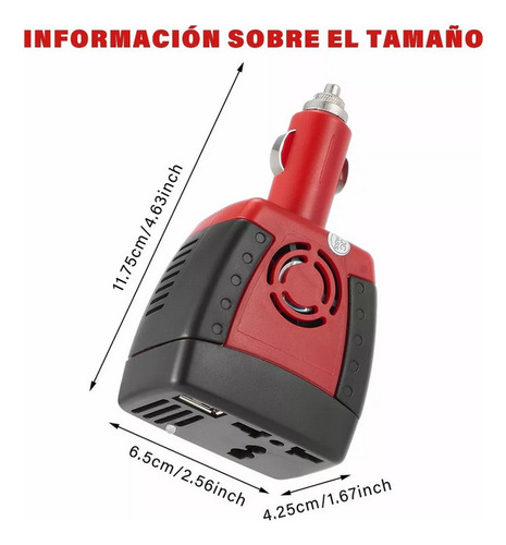 Inversor Corriente Tensión Coche Convertidor 12v 110v 150w