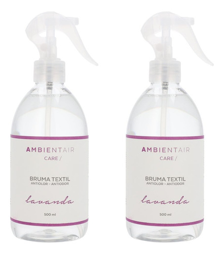 Spray Para Ropa Textiles 500 Ml Lavanda Ambientair Pack Duo