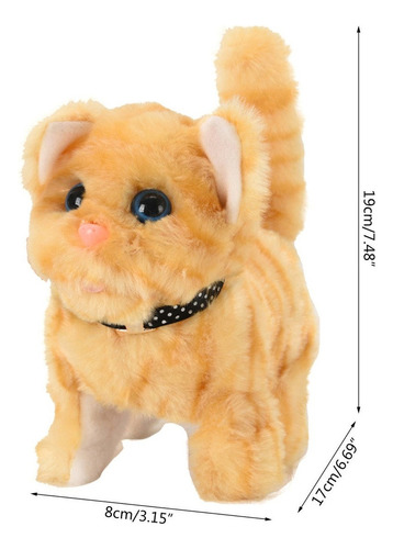 * Brinquedo Eletrônico Gato Robô De Pelúcia - Branco