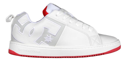 Zapatillas Dc Shoes Modelo Court Graffik Sq Blanco Rojo