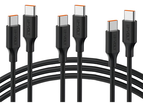 Cable Tipo C Carga Rápida (3pcs) Cable Datos Tipo C A C 1m