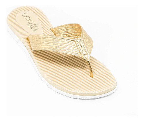 Chinelo Beira Rio Adulto Metalizado Feminino Cestary
