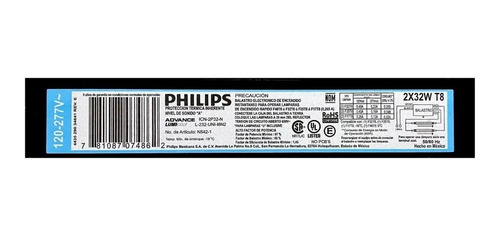 10 Pz Balastro Electrónico Philips 2x32w T8 